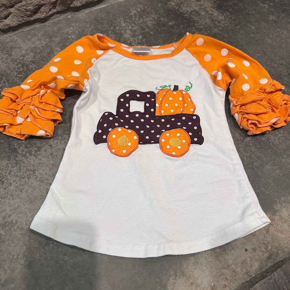 5 for $20 || 🧡🍂 fall harvest autumn spooky season polka dot pumpkin shirt